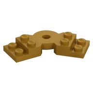 Plate Angled 2 x 2 with Step and Hole in Center (Pearl Gold)