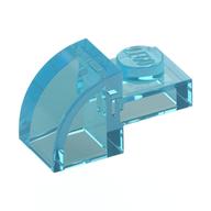 Brick Curved 1 x 2 x 1 with Curved Top (Trans-Light Blue)
