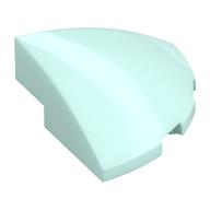Brick Round Corner, Curved 3 x 3 x 1 Quarter Circle (Light Aqua)