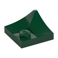 Plate Special 2 x 2 with Double Inverted Curve, 1 Stud (Dark Green)