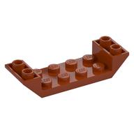 Brick Sloped Inverted 45° 6 x 2 Double with 2 x 4 Recessed (Dark Orange)
