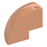 Brick Round Corner 5 x 5 x 3 1/3 Quarter Dome Top [Plain] (Nougat)