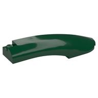 Brick Round, Curved 10 x 2 x 2 with Rounded End Right (Dark Green)
