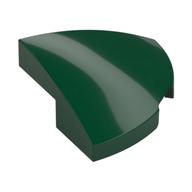 Brick Round Corner, Curved 2 x 2 x 2/3 Quarter Circle With 1 x 1 Bottom Cutout (Dark Green)