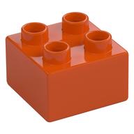 Duplo Brick 2 x 2 (Reddish Orange)
