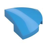 Brick Round Corner, Curved 2 x 2 x 2/3 Quarter Circle With 1 x 1 Bottom Cutout (Dark Azure)