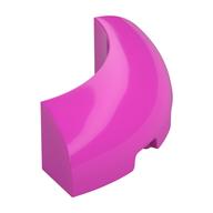 Brick Round Corner 3 x 3 x 1 No Studs (Dark Pink)