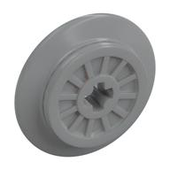Train Wheel Spoked with Technic Axle Hole and Rubber Friction Band (Light Bluish Gray)