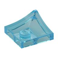 Plate Special 2 x 2 with Double Inverted Curve, 1 Stud (Trans-Light Blue)