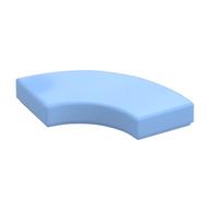 Tile 2 x 2 Curved, Macaroni (Bright Light Blue)