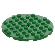 Plate Round 8 x 8 (Green)