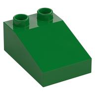 Duplo Brick 3 x 2 Slope 33° (Green)