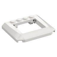 Brick Wedged, Curved Triple 4 x 4 x 2/3 with 4 Studs, 4 x 3 Cutout (White)