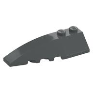 Brick Wedged, Curved 6 x 2 Left, Smooth Inner Walls (Dark Bluish Gray)