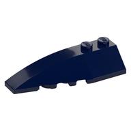 Brick Wedged, Curved 6 x 2 Left, Smooth Inner Walls (Dark Blue)