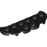 Plate Special 2 x 6 with Mario Mustache Shape (Black)