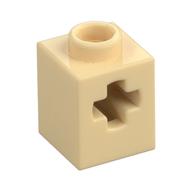 Technic Brick 1 x 1 with Axle Hole (Tan)