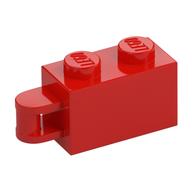 Brick Special 1 x 2 with Vertical Closed Handle on Edge (Red)