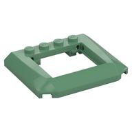 Brick Wedged, Curved Triple 4 x 4 x 2/3 with 4 Studs, 4 x 3 Cutout (Sand Green)