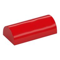 Brick Curved 2 x 4 Double, No Studs, with Groove (Red)