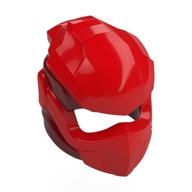 Helmet, Ninja with Wraps Dark Red Pattern (Red)