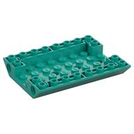 Brick Sloped Inverted 45° 6 x 8 Double with Pin Holes on Sides (Dark Turquoise)