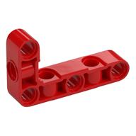 Technic Beam 3 x 5 L-Shape Thick with Alternating Holes (Red)