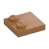 Plate Special 2 x 2 with Only 2 studs (Medium Nougat)