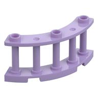 Fence Spindled 4 x 4 x 2 Quarter Round with 3 Studs (Lavender)