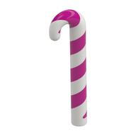 Candy Cane with Magenta Stripes Pattern (White)