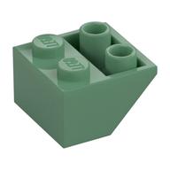 Brick Sloped Inverted 45° 2 x 2 [Round Hollow Bottom Pin, Bar-sized Stud Holes] (Sand Green)