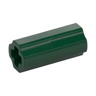 Technic Axle Connector Smooth [with x Hole + Orientation] (Dark Green)