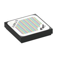Tile 2 x 2 with 'START', B Dasher and Barcode Print (Sticker) (Black)