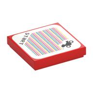 Tile 2 x 2 with 'START', Yoshi Bike and Barcode Print (Sticker) (Red)