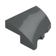 Brick Wedged, Curved 2 x 2 with Stud Notch Left (Dark Bluish Gray)
