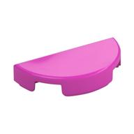 Tile Round 1 x 2 Half Circle (Dark Pink)