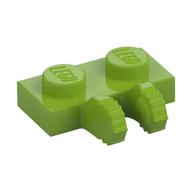 Hinge Plate 1 x 2 Locking with 2 Fingers on Side, 7 Teeth (Lime)
