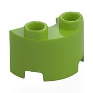 Brick Round, Half 1 x 2 (Lime)
