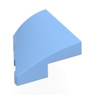 Brick Wedged, Curved 2 x 2 with Stud Notch Right (Bright Light Blue)