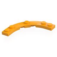 Plate Round Corner 5 x 5 with 4 x 4 Round Cutout (Bright Light Orange)