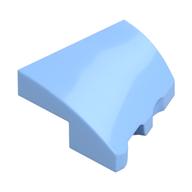 Brick Wedged, Curved 2 x 2 with Stud Notch Left (Bright Light Blue)