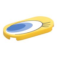 Tile Round 2 x 4 with Blue/White Eye, Right Print (Yellow)