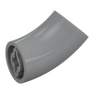 Brick Round 2 x 2 D. Tube with 45° Elbow and Axle Holes (Crossholes) at Each End [LONG] (Light Bluish Gray)