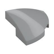 Brick Round Corner, Curved 2 x 2 x 2/3 Quarter Circle With 1 x 1 Bottom Cutout (Light Bluish Gray)