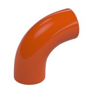 Brick Round 1 x 1 diameter Tube with 90 Degree Elbow (2 x 2 x 1) and Axle Holes (Crossholes) at each end (Reddish Orange)