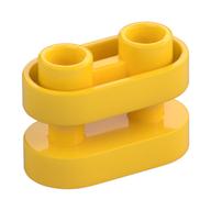 Brick Special 1 x 2 Rounded with Center Bars (Yellow)