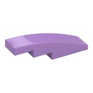 Brick Curved 4 x 1 No Studs [Stud Holder with Symmetric Ridges] (Medium Lavender)