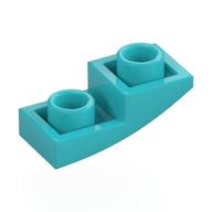 Brick Curved Inverted 2 x 1 (Medium Azure)