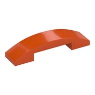 Brick Curved 4 x 1 Double, No Studs (Reddish Orange)