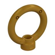 Plate Special, 1 x 1 Stud with 3 x 3 Ring on Top (Pearl Gold)